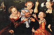 Lucas  Cranach Hercules Onfale Norge oil painting reproduction